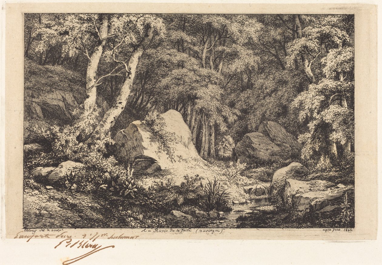 Im Tal der Schlucht, Auvergne von Eugene Bléry