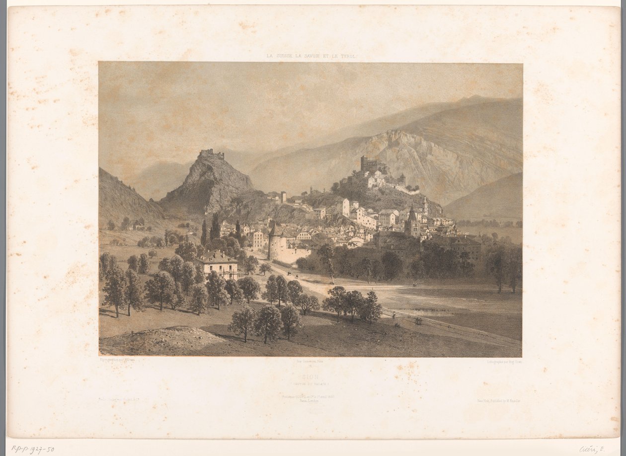 Blick auf Sion im Rhonetal von Eugene Ciceri