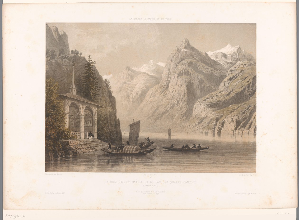 Blick auf die Tellskapelle am Vierwaldstättersee von Eugene Ciceri
