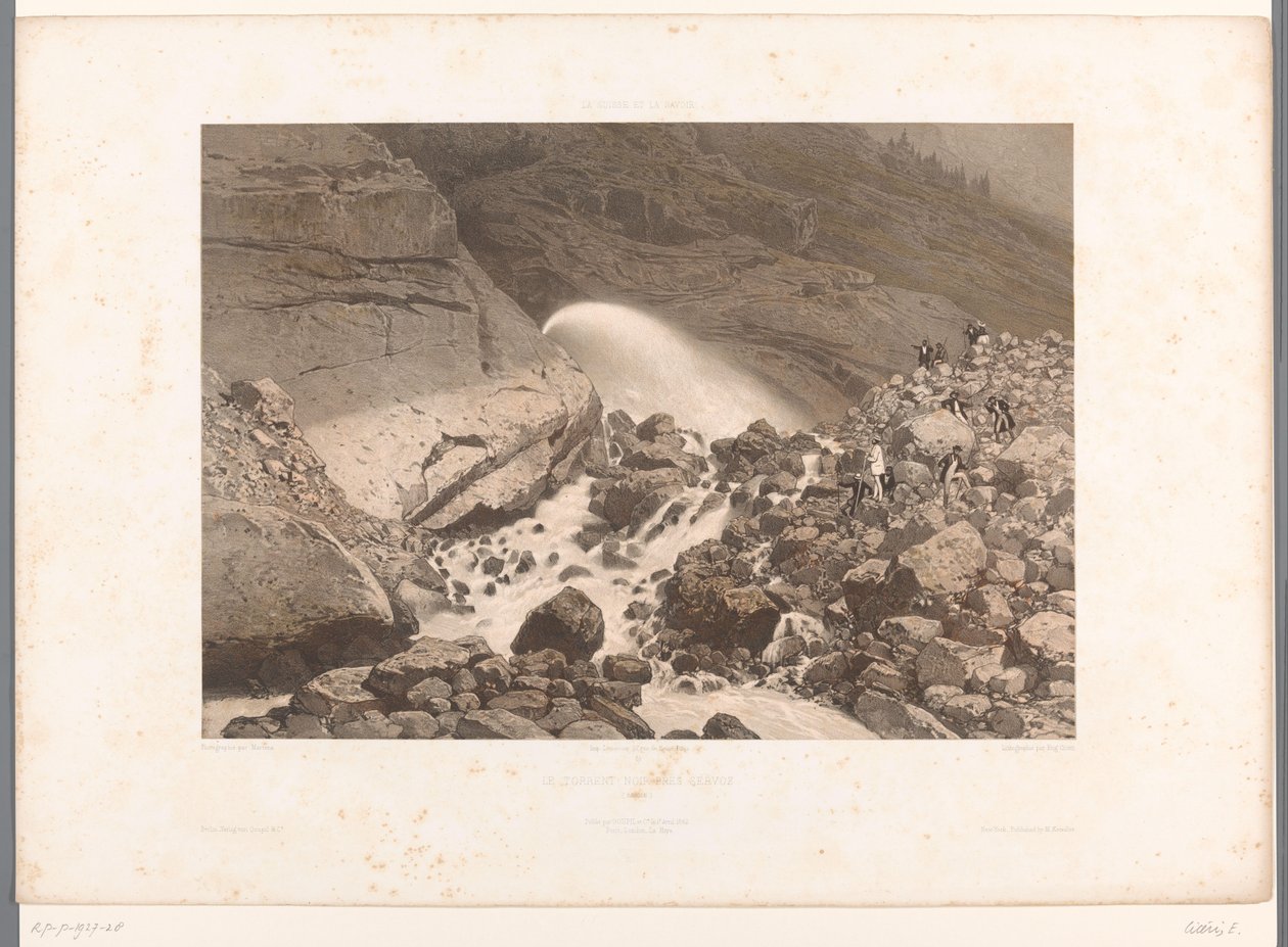 Ansicht eines Wildbachs bei Servoz Gesichter in der Schweiz und Savoyen La Suisse et la Savoie (Serie) von Eugene Ciceri