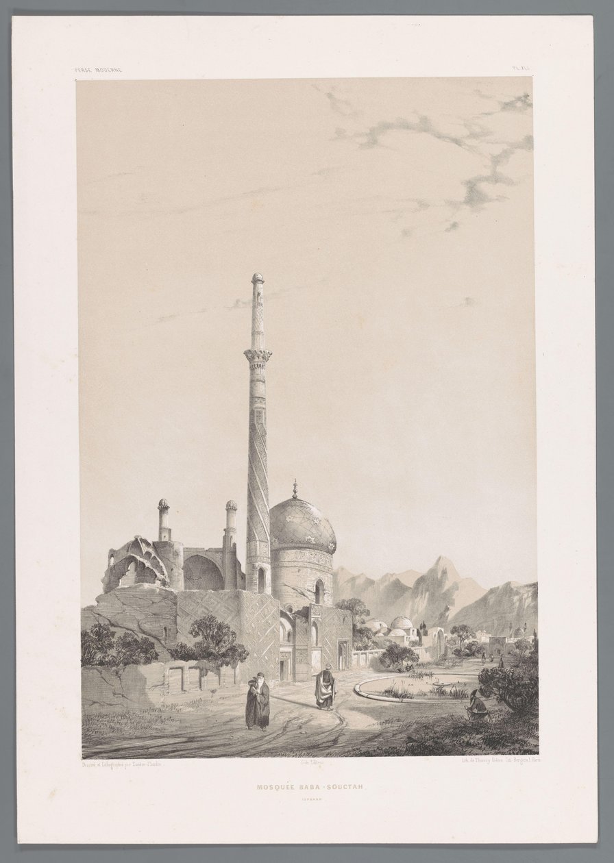 Baba Sukhte Moschee mit dem Bagh-e-Ghoushkhane Minarett in Isfahan