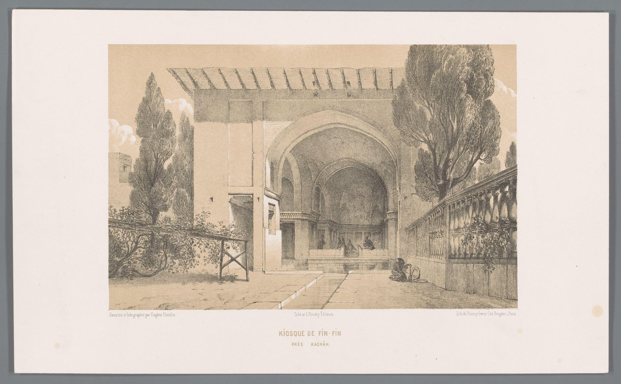 Kiosk von Fin Garden in Kashan von Eugene Flandin