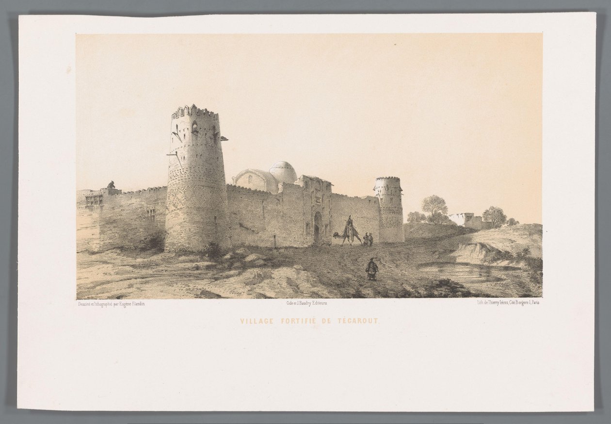 Verstärktes Dorf Taghrud von Eugene Flandin