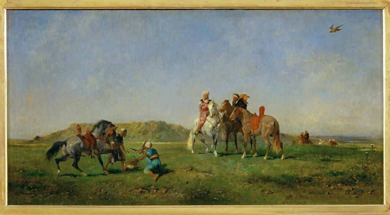 Falkenjagd in Algerien von Eugène Fromentin