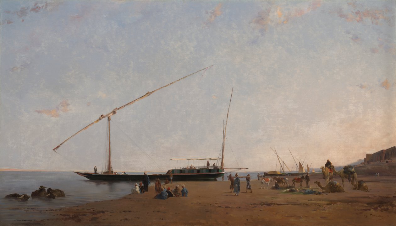 Am Nil, in der Nähe von Philae von Eugène Fromentin