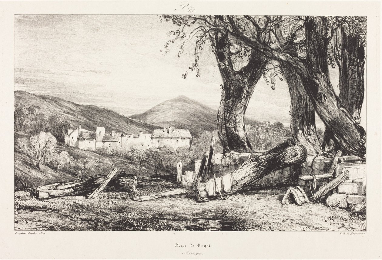 Schlucht von Royat, Auvergne von Eugene Isabey