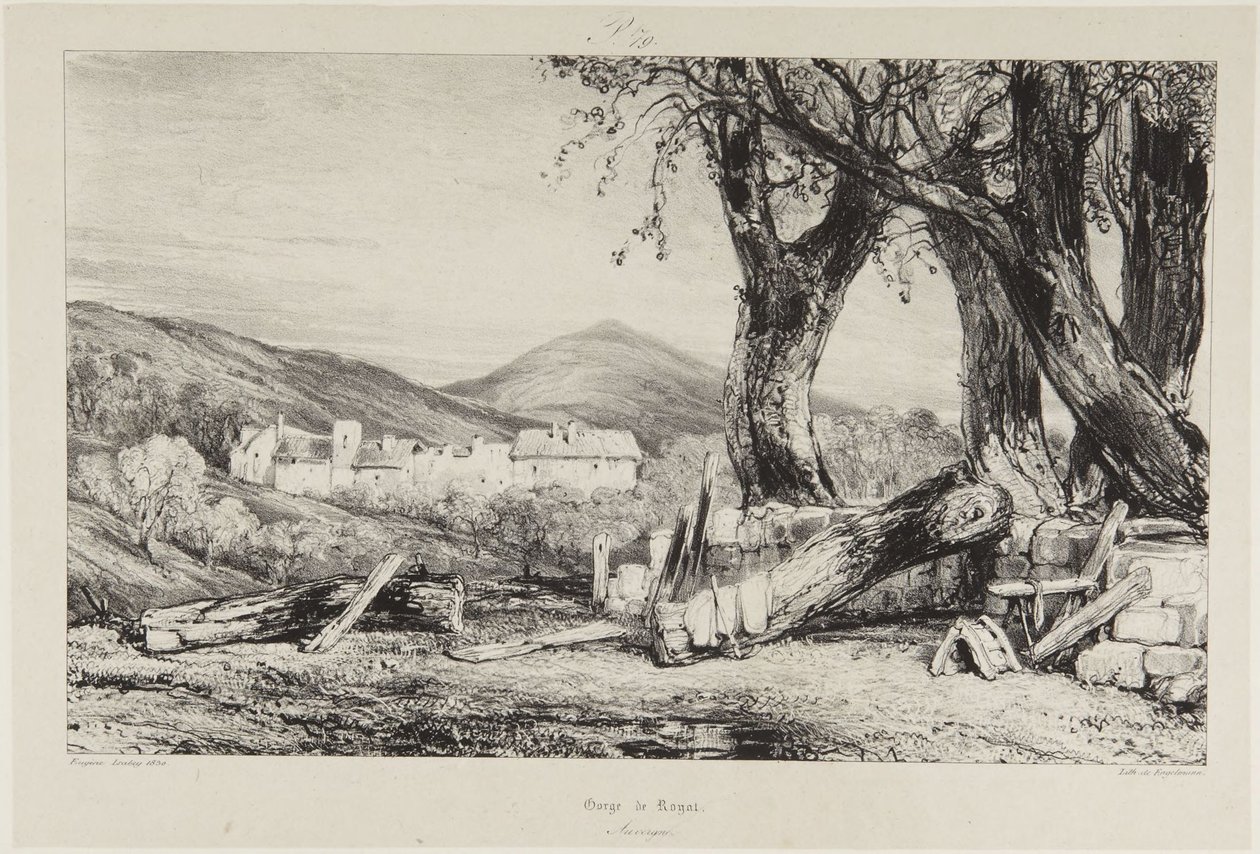 Schlucht von Royat, Auvergne von Eugene Isabey