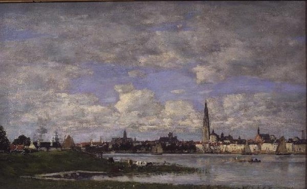 Antwerpen von der Spitze Flanderns von Eugene Louis Boudin