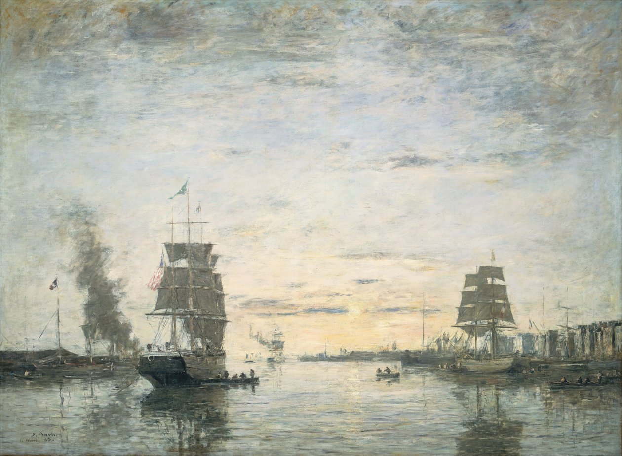 Eingang zum Hafen, Le Havre, 1883 von Eugene Louis Boudin