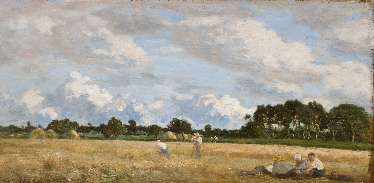 Heuernte (Le Foins), ca. 1870-90 von Eugene Louis Boudin