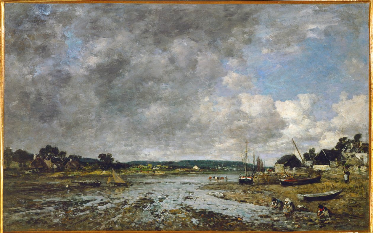 Normannische Wäscherinnen am Ufer von Eugene Louis Boudin