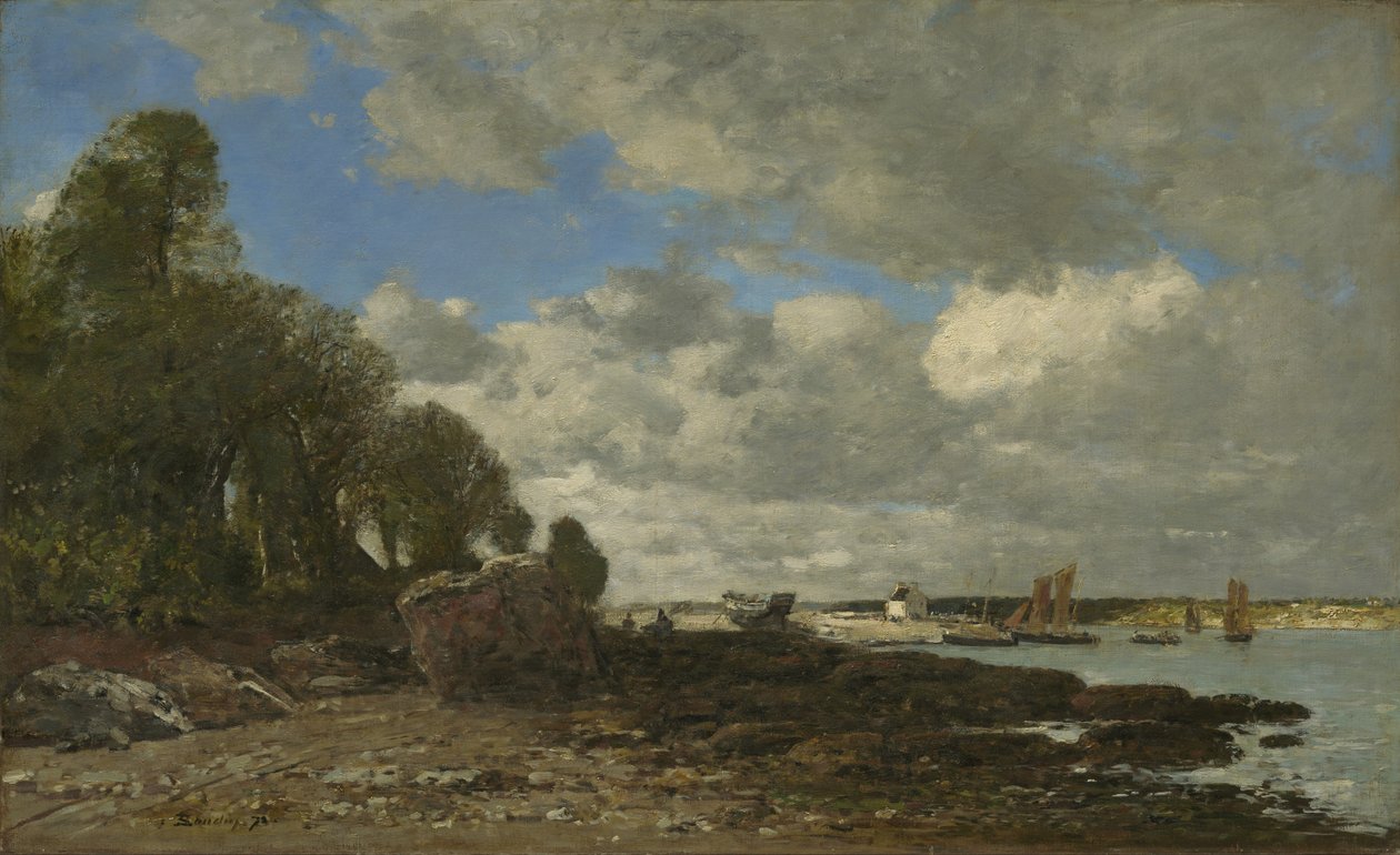 Plougastel, die Fährüberfahrt, 1873 von Eugene Louis Boudin
