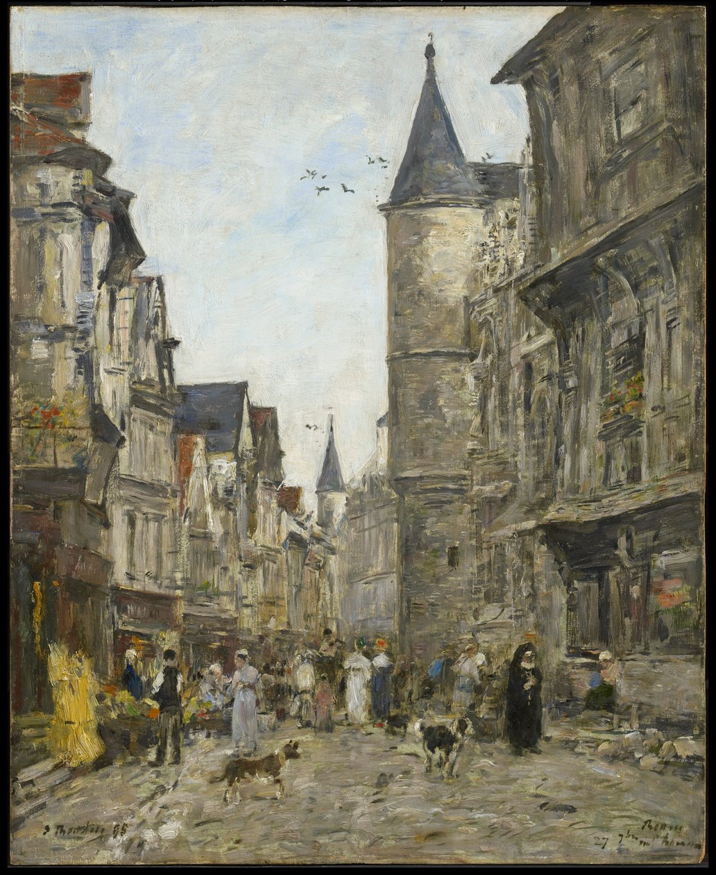 Rue Saint-Romain, Rouen von Eugene Louis Boudin