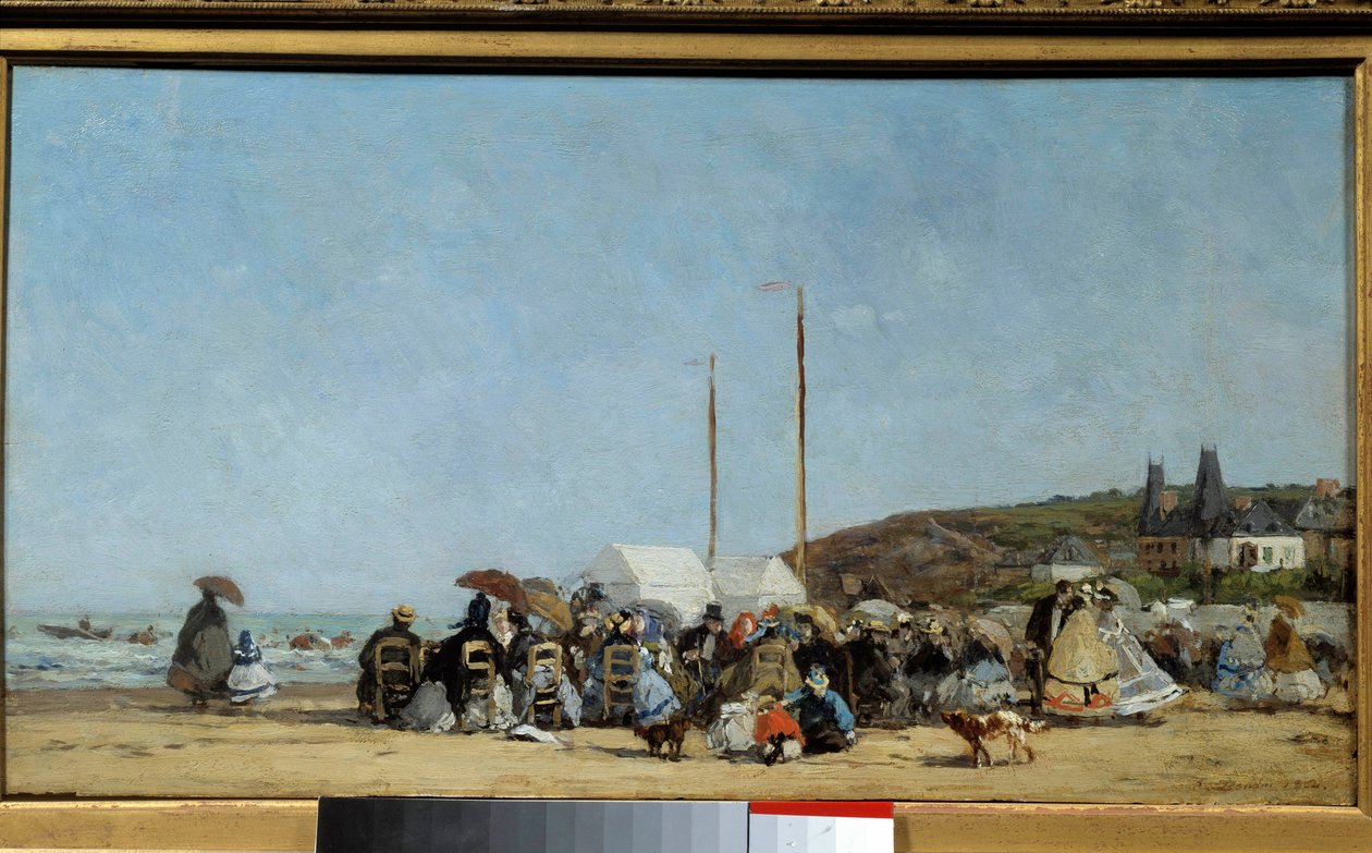 Strand von Trouville von Eugene Louis Boudin