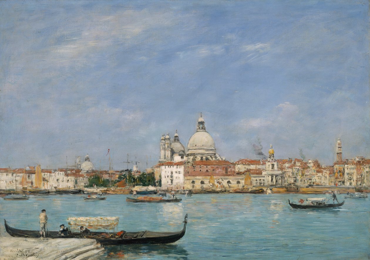 Venedig, Santa Maria della Salute von San Giorgio aus von Eugene Louis Boudin
