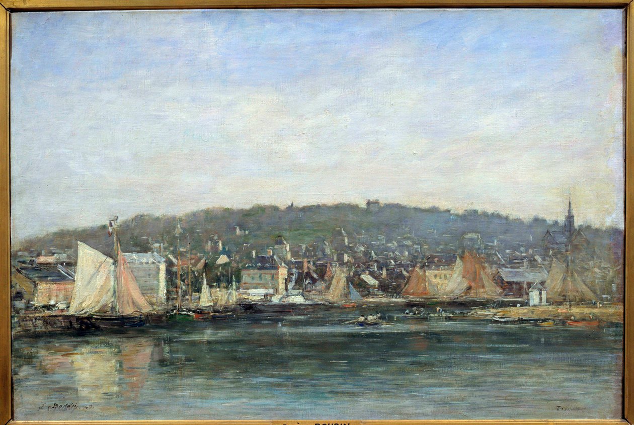 Ansicht des Hafens von Trouville von Eugene Louis Boudin