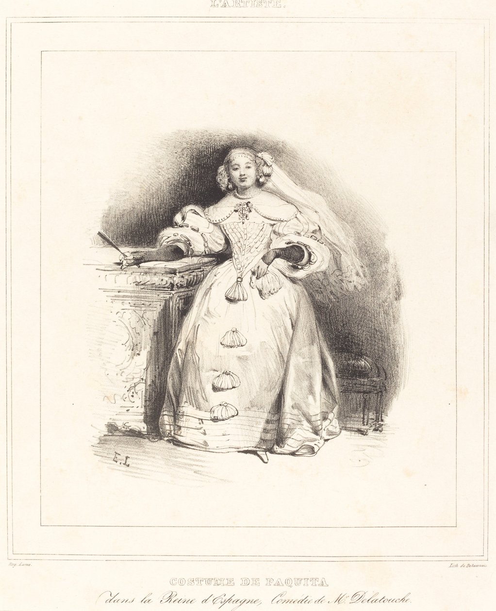 Kostüm von Paquita in der Königin von Spanien von Eugene Louis Lami