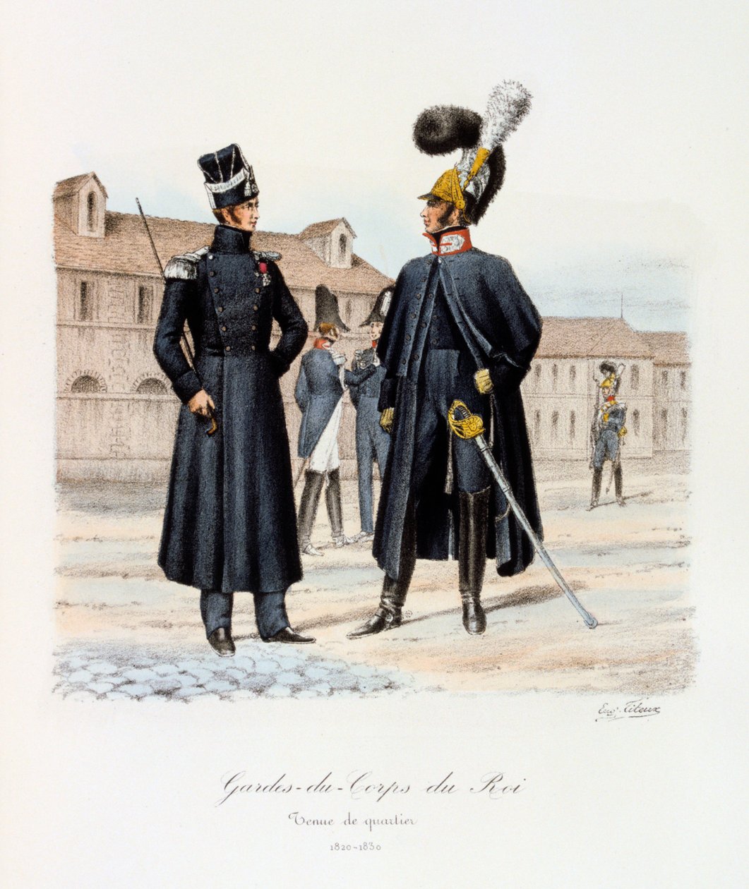 Gardes-du-Corps de Roi, Quartieruniform, 1820-30 von Eugene Titeux