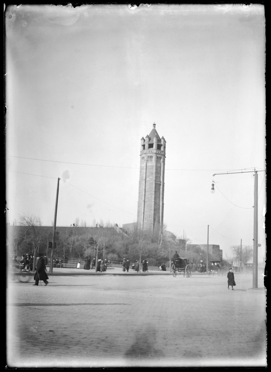 Blick auf den Eastern Parkway in Richtung Brooklyn Museum, ca. 1903-10 von Eugene Wemlinger