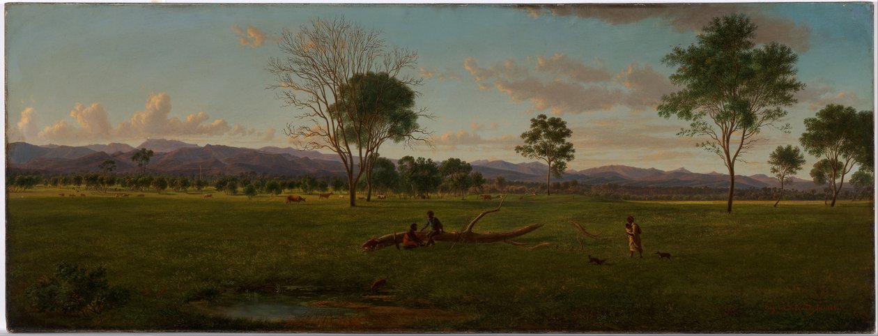 Blick auf die Gippsland-Alpen, von Bushy Park am Avon-Fluss von Eugene von Guérard