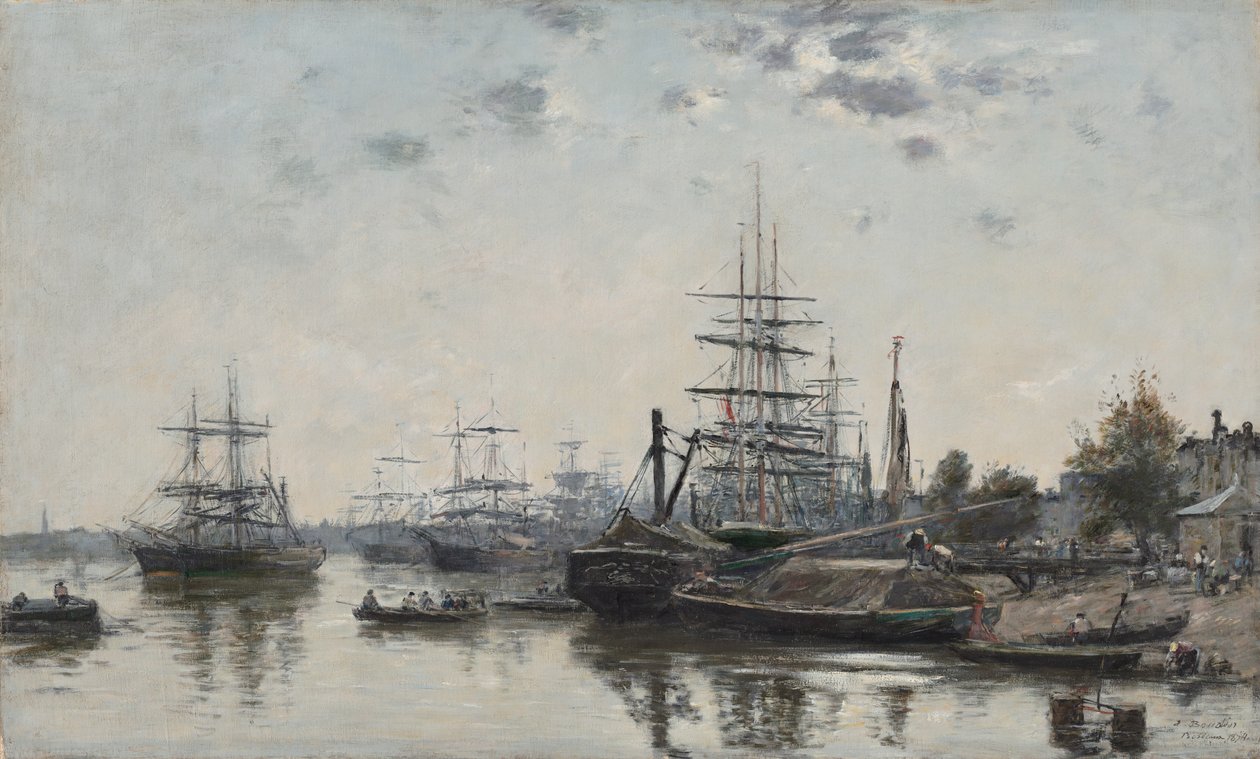 Ansicht von Bordeaux, vom Quai des Chartrons von Eugène Boudin