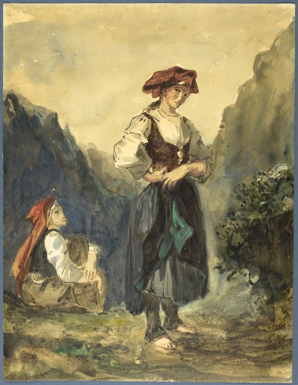 Bäuerinnen aus der Region der Eaux-Bonnes von Eugène Delacroix