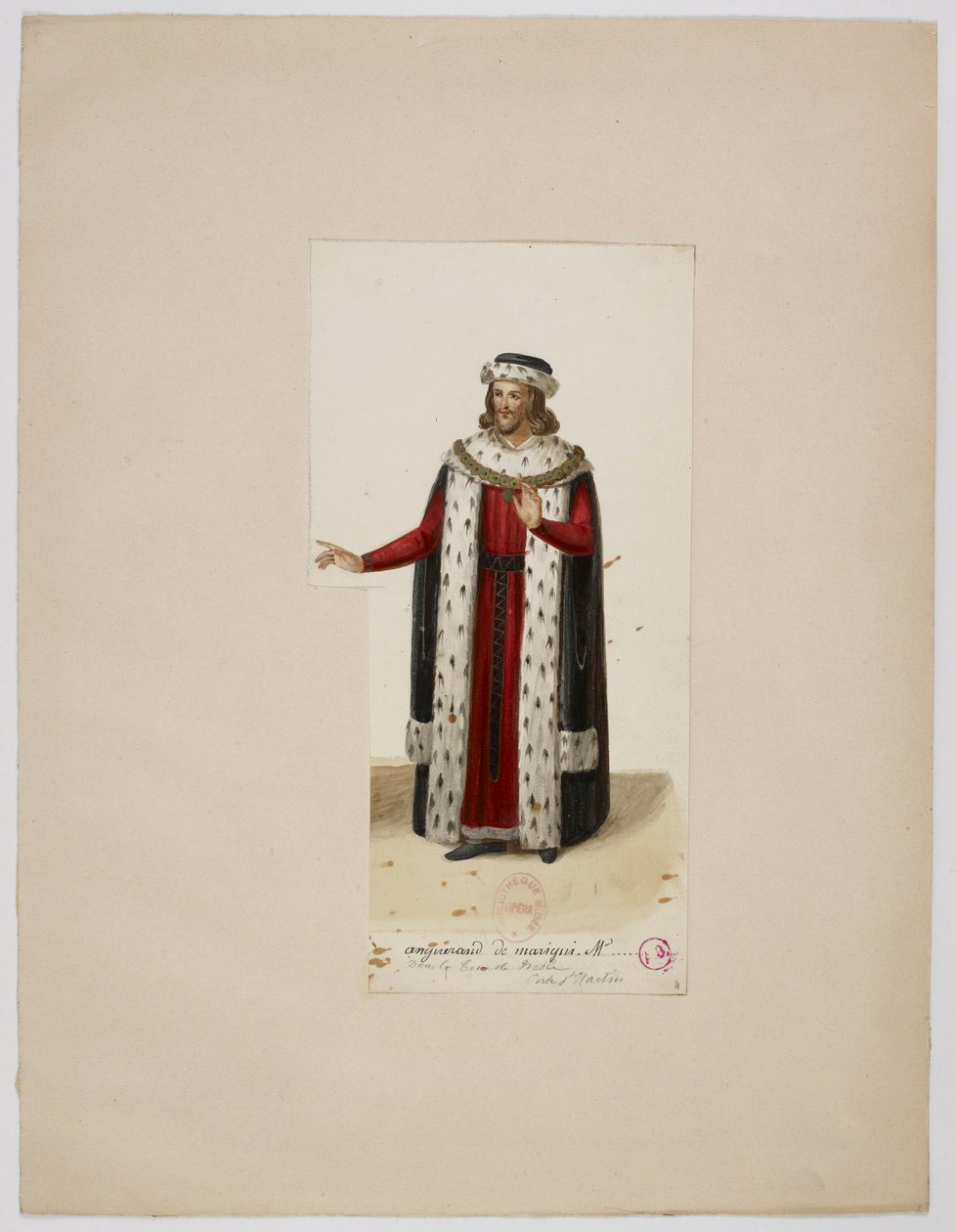Kostüm von Enguerrand de Marigny (La Tour de Nesle, 1832) von Eugène Du Faget