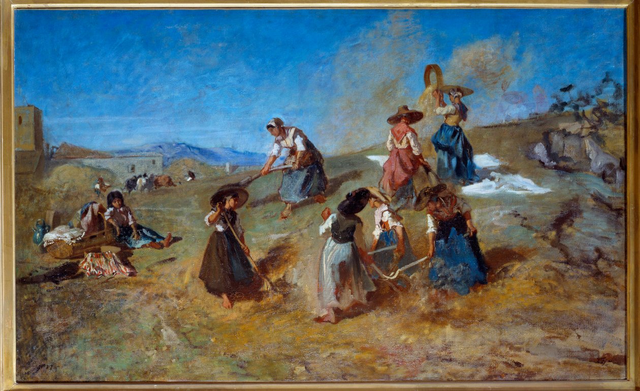 Ernte. Gemälde von Eugene Fromentin (1820-1876) 1875 von Eugène Fromentin