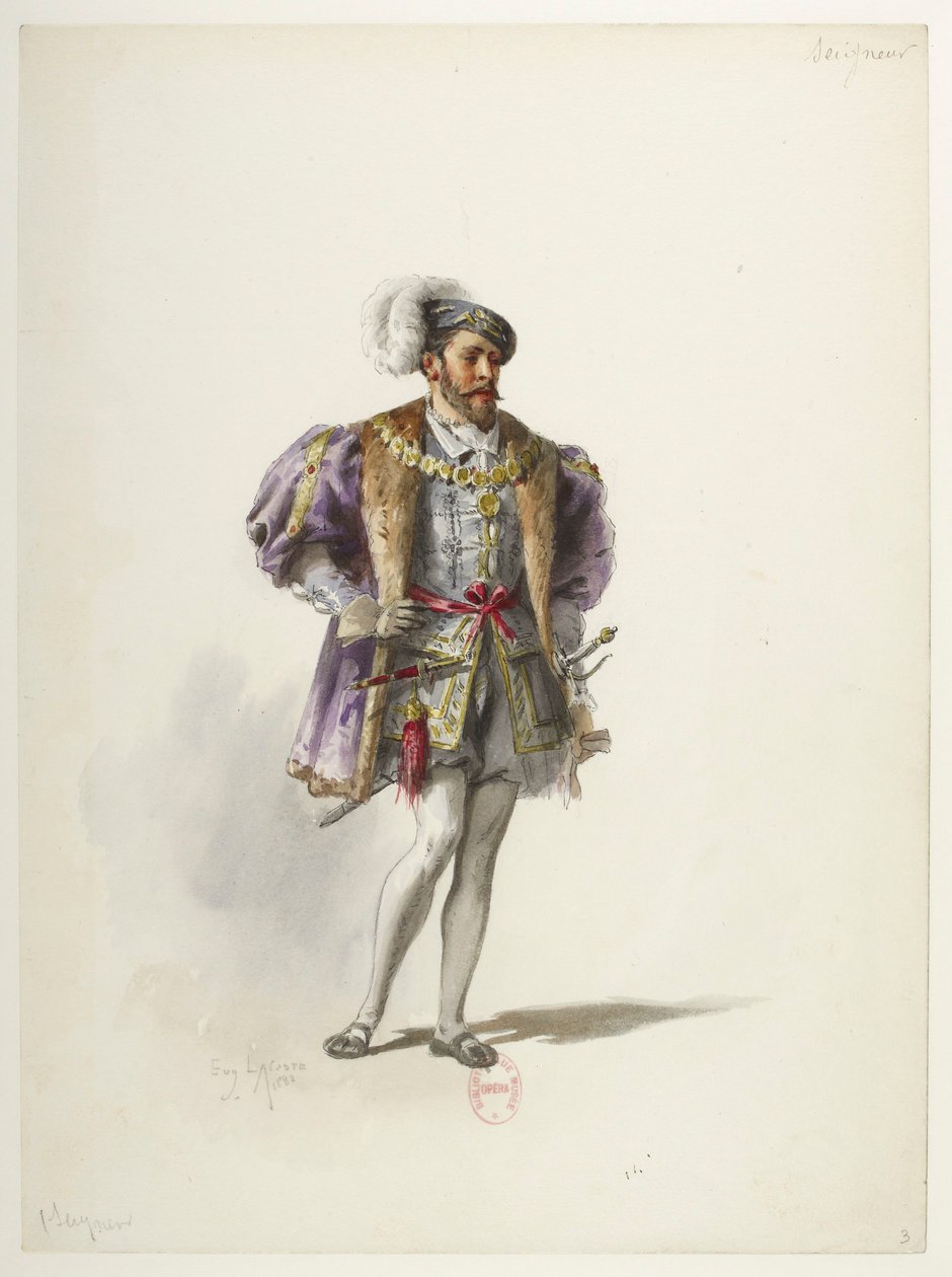 Btv1b84558104 03 - Saint-Saëns - Henry VIII - Kostümentwürfe - Lacoste - 3. Herr von Eugene Lacoste
