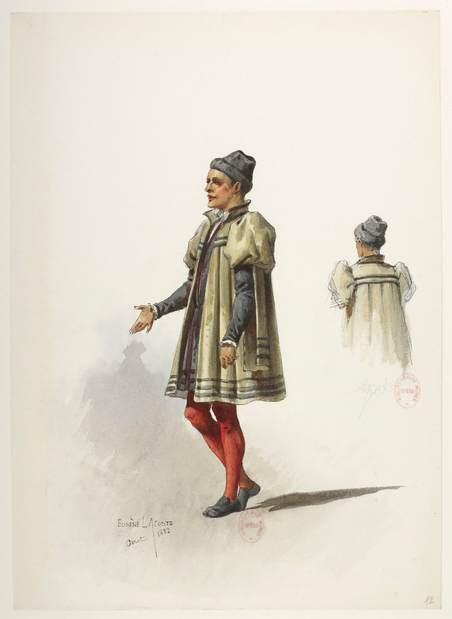 Btv1b84558104 12 - Saint-Saëns - Henry VIII - Kostümentwürfe - Lacoste - 12. Kostüm von Eugene Lacoste