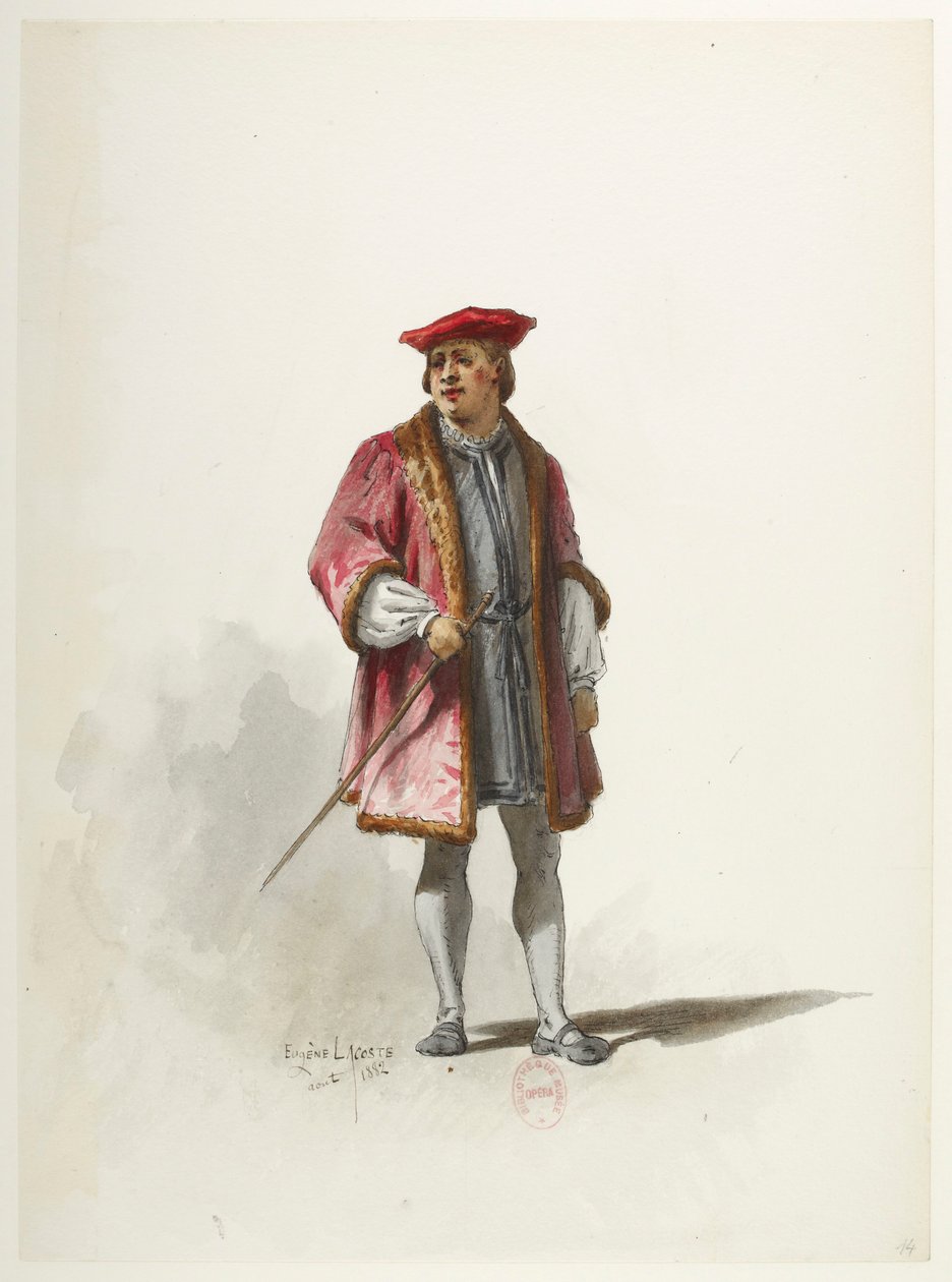 Btv1b84558104 14 - Saint-Saëns - Henry VIII - Kostümentwürfe - Lacoste - 14. Kostüm von Eugene Lacoste