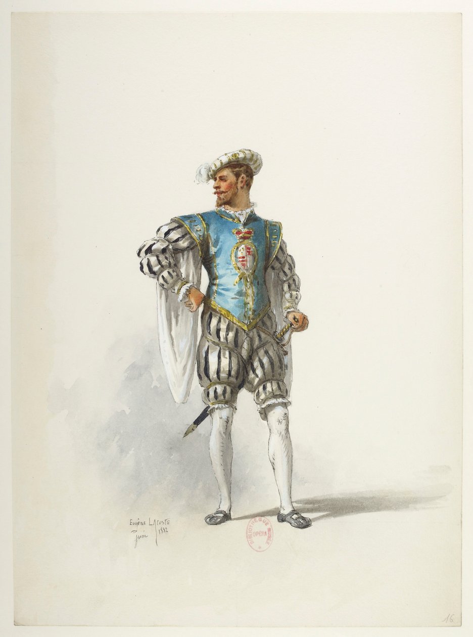 Btv1b84558104 16 - Saint-Saëns - Henry VIII - Kostümentwürfe - Lacoste - 16. Kostüm von Eugene Lacoste