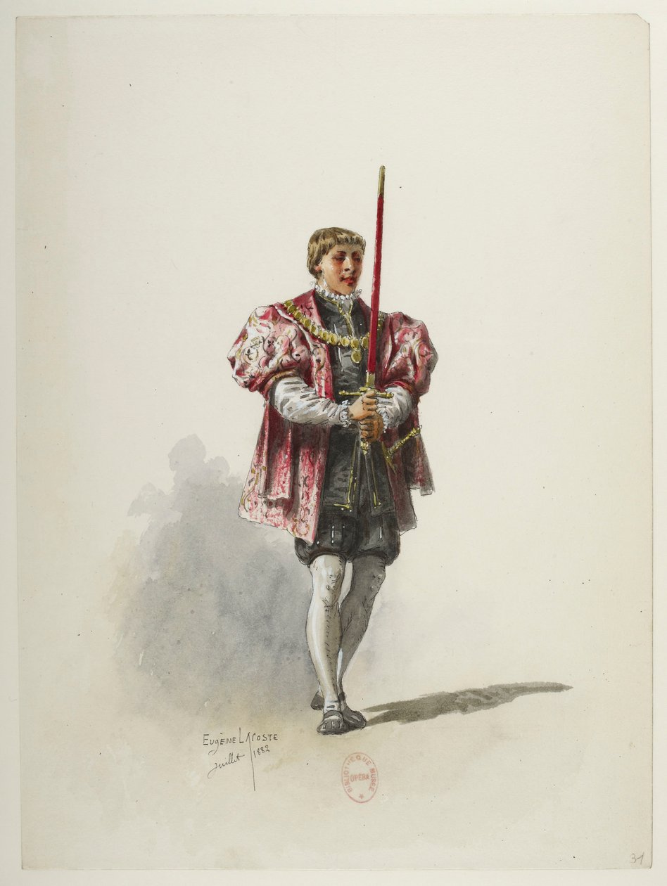 Henry VIII - Kostümentwürfe - Lacoste - 31. Kostüm von Eugene Lacoste