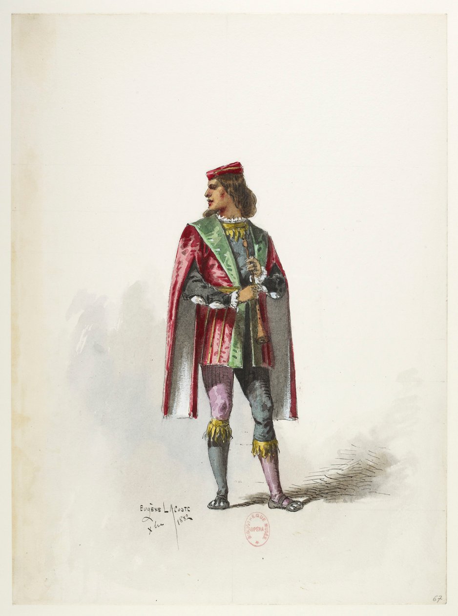 Saint-Saëns - Henry VIII - Kostümentwürfe - Lacoste - 67. Kostüm von Eugene Lacoste