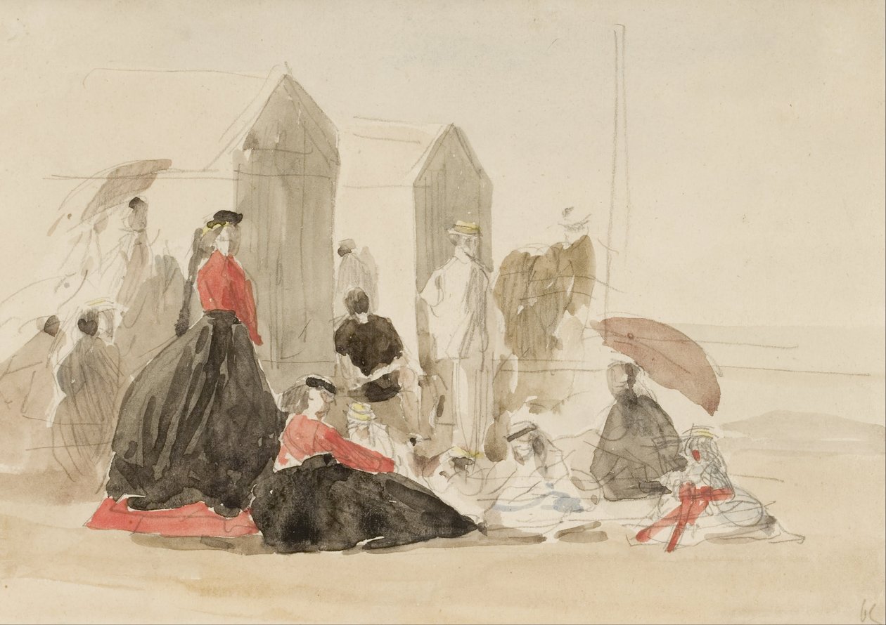 Krinolinen und Kabinen von Eugene Louis Boudin