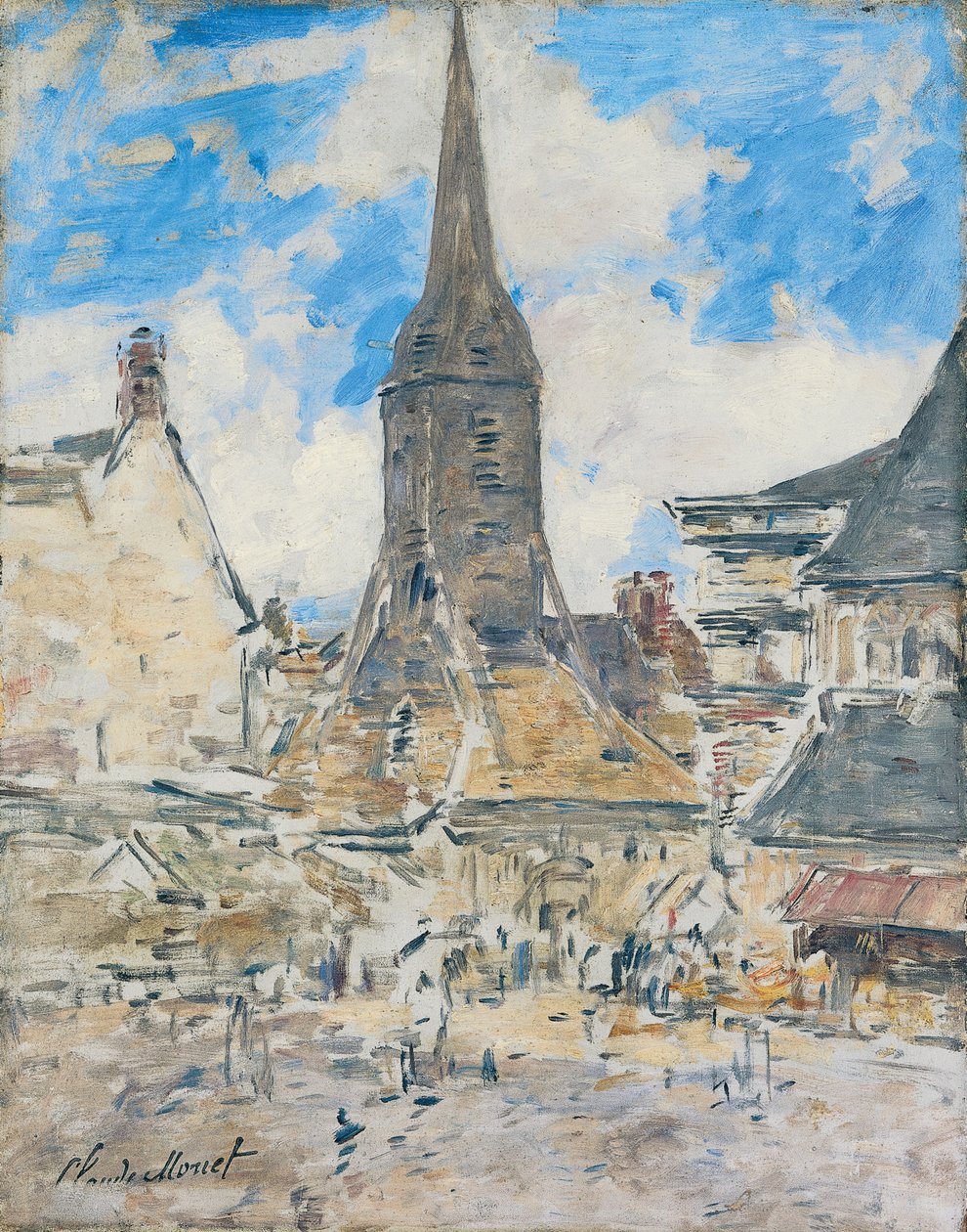 Der Glockenturm von Sainte-Catherine, Honfleur von Eugene Louis Boudin