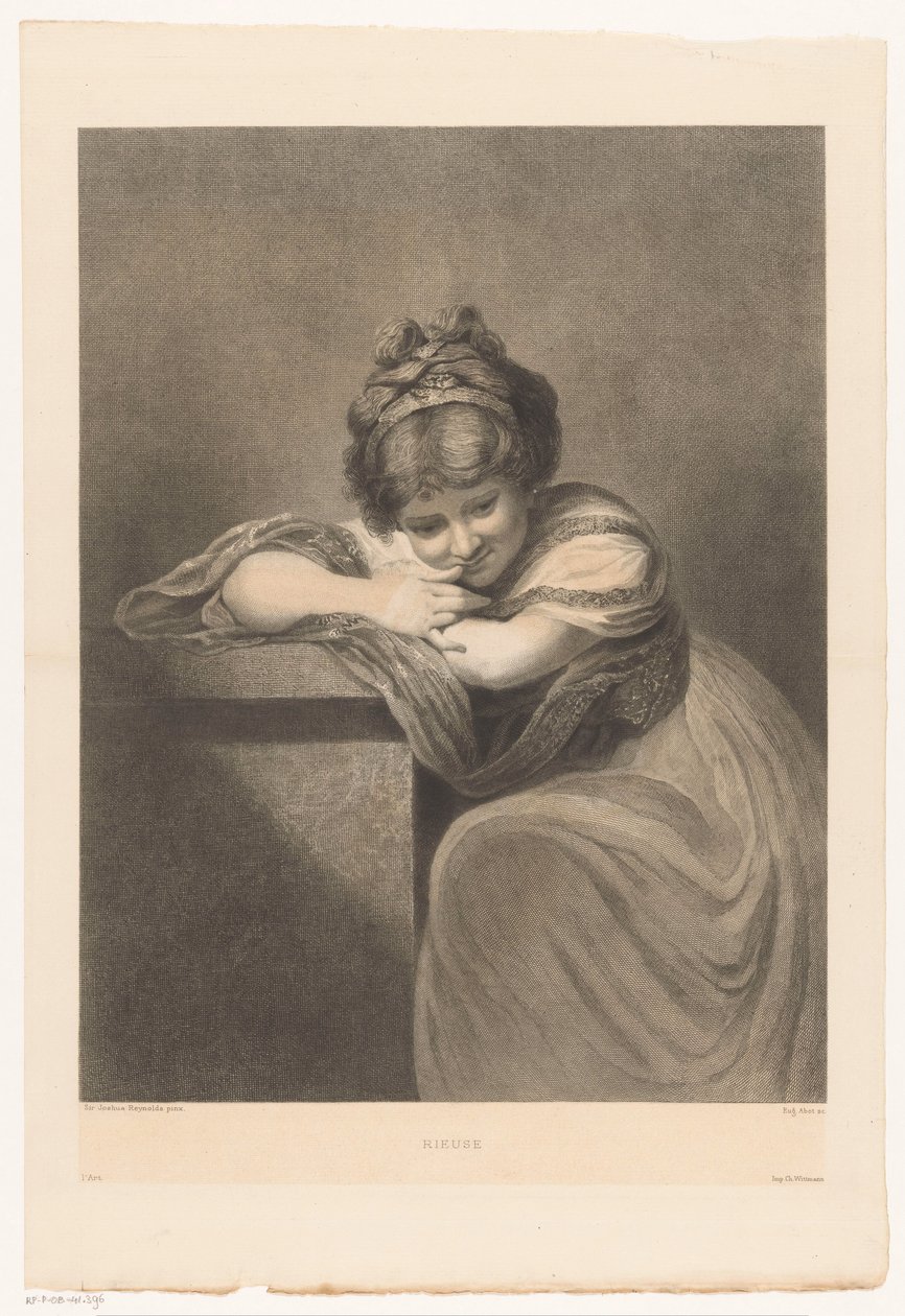 Porträt eines sitzenden Mädchens von Eugène Michel Joseph Abot
