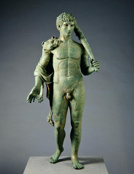 Jugendlicher Herkules (vergoldete Bronze) von European European