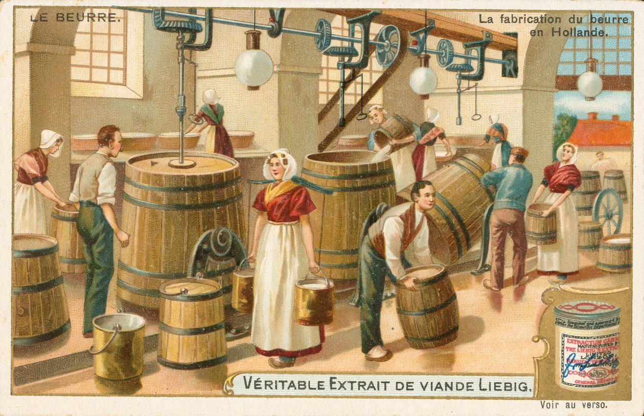 Butter, Liebig-Karte, frühes 20. Jahrhundert von European School