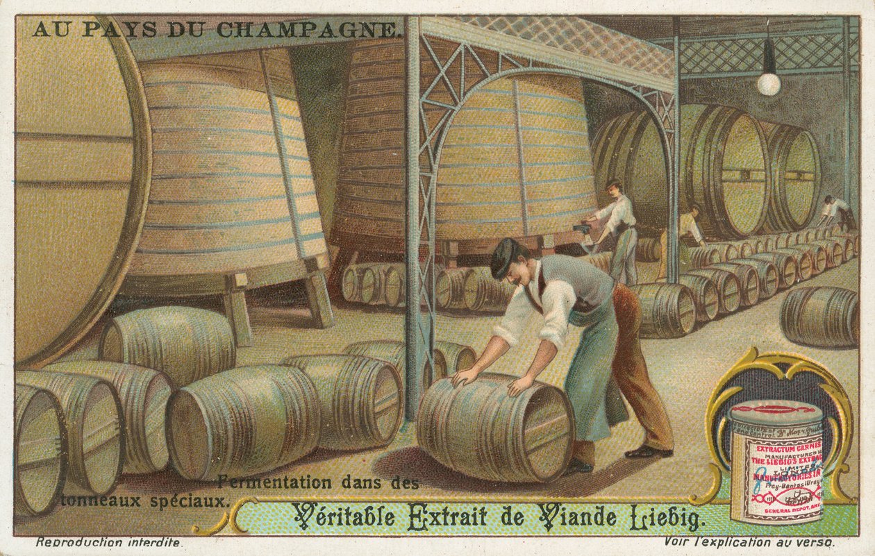 Champagner, Liebig-Karte, frühes 20. Jahrhundert von European School