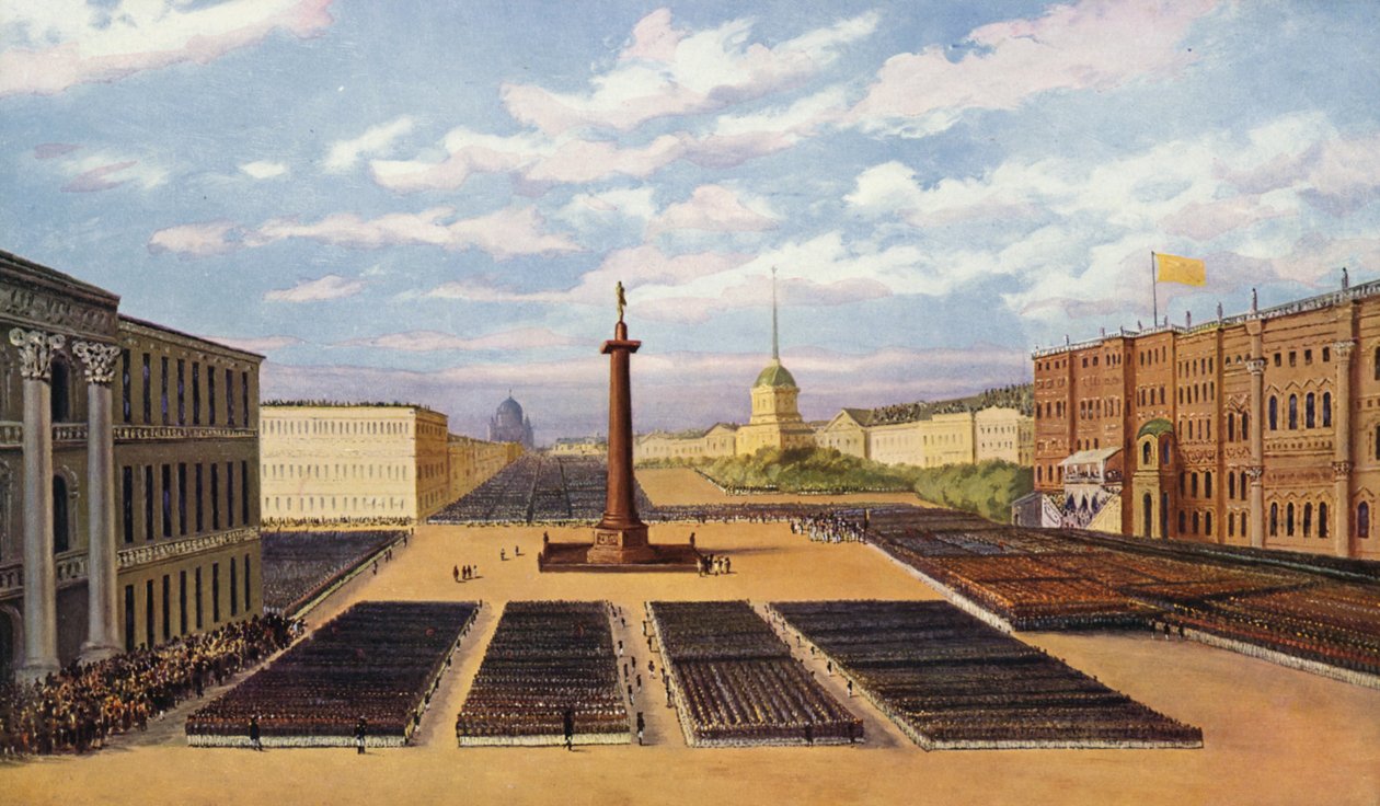 Einweihung des Denkmals für Zar Alexander I. in St. Petersburg von European School