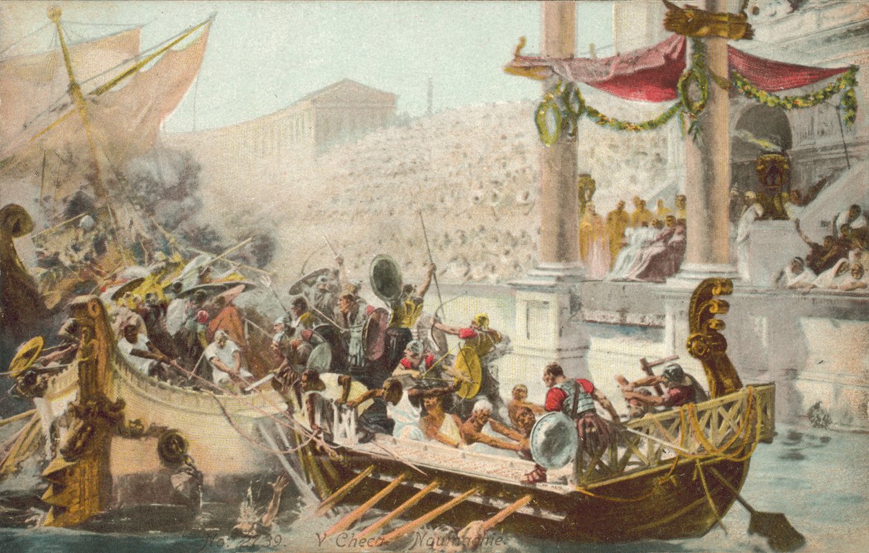 Schein-Seeschlacht in einem römischen Amphitheater von European School