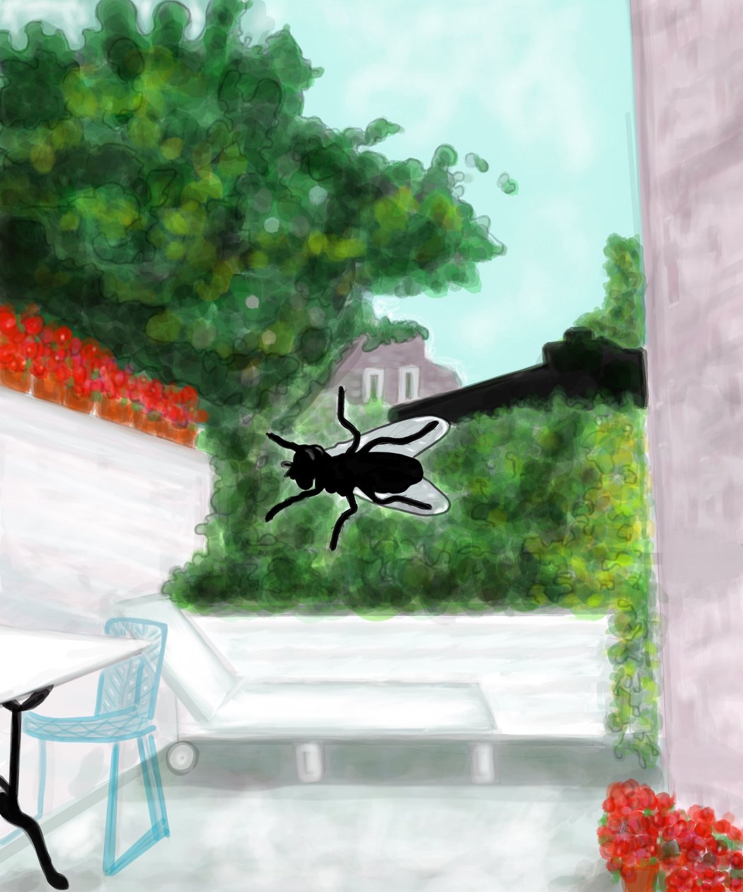 Fliege am Fenster, Brooklyn von Evan Sklar