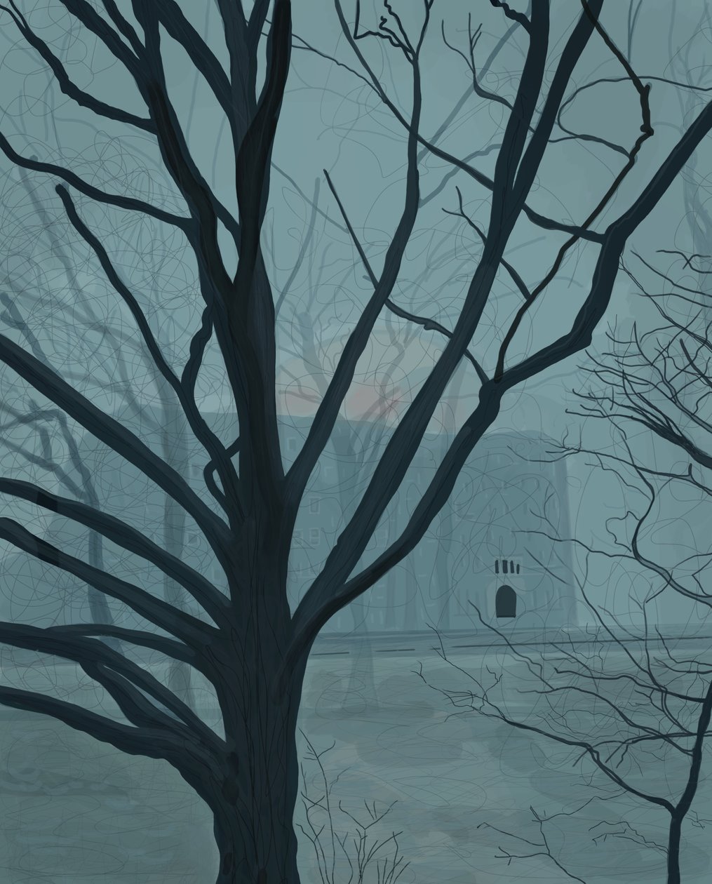 Nebel Prospect Park, Brooklyn von Evan Sklar