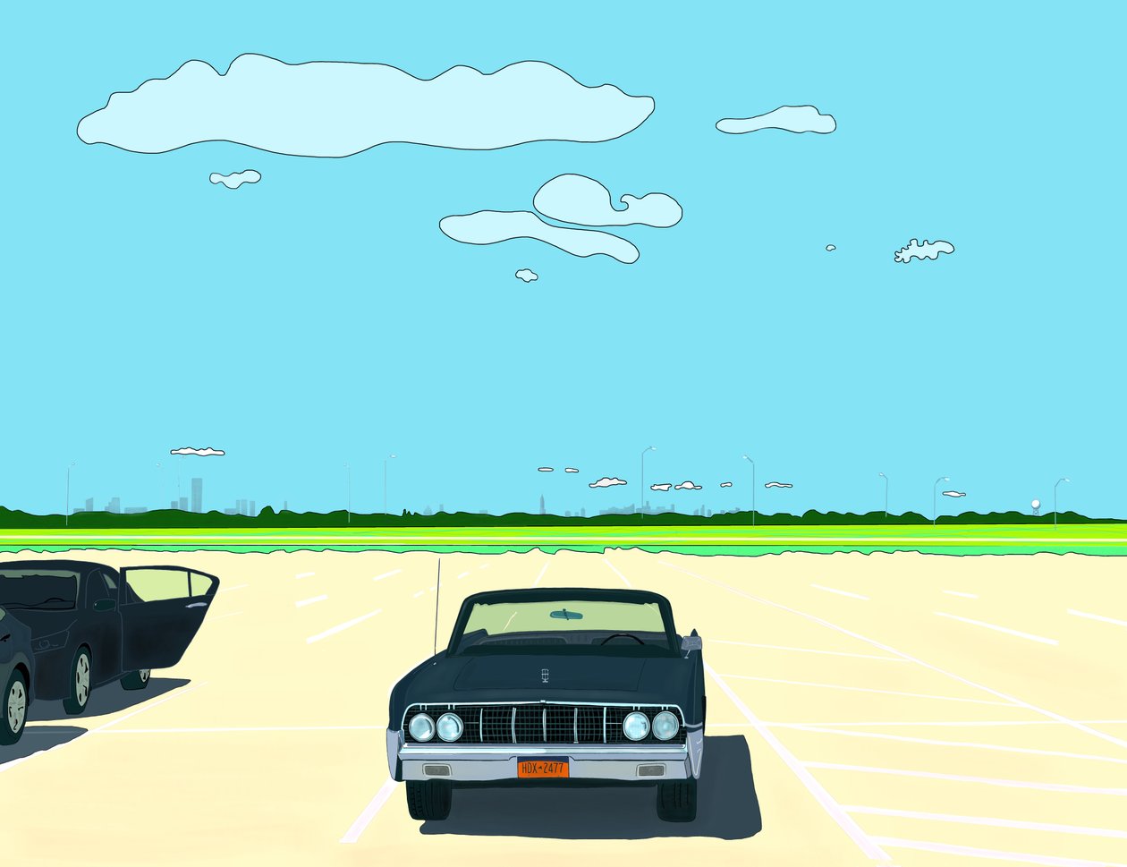 Parkplatz, Rockaway Beach von Evan Sklar