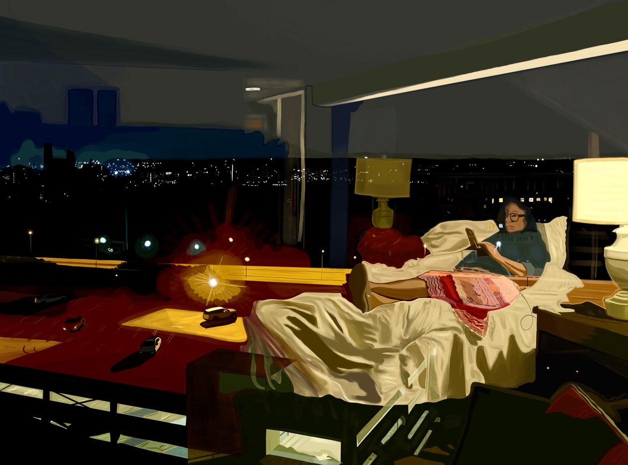 Richmond, Virginia, Hotel bei Nacht, 2025 von Evan Sklar