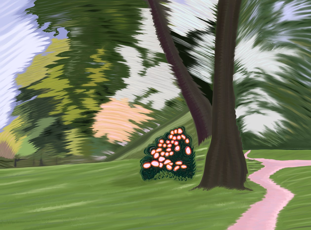 Windiger Morgen, Prospect Park von Evan Sklar: Kunstdruck