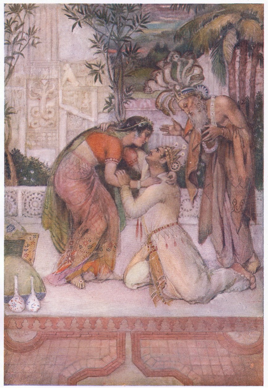 Das Treffen von Kuvalayaswa und Madalasa von Evelyn Paul