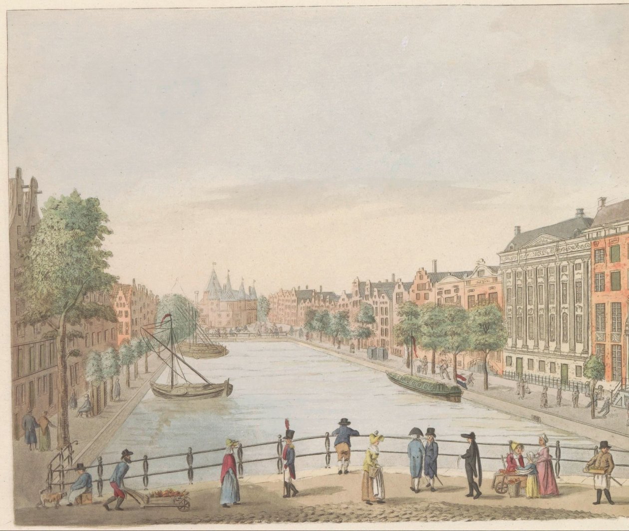 Kloveniersburgwal te Amsterdam, ca. 1810-1813 von Evert Maaskamp