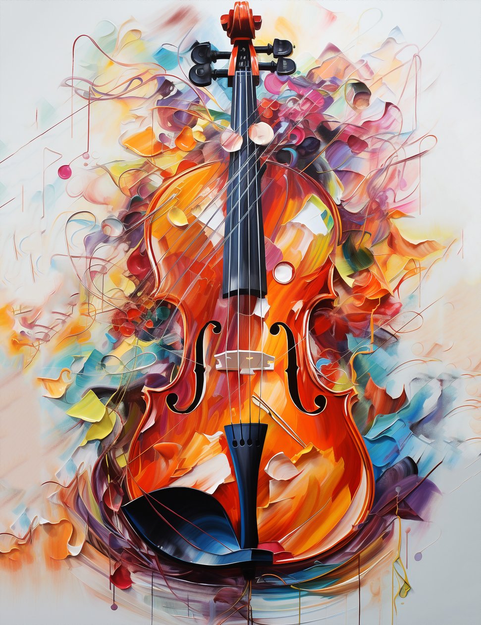 Schönes Geigenbild zu verkaufen, Wandkunst von F. Abderrahim